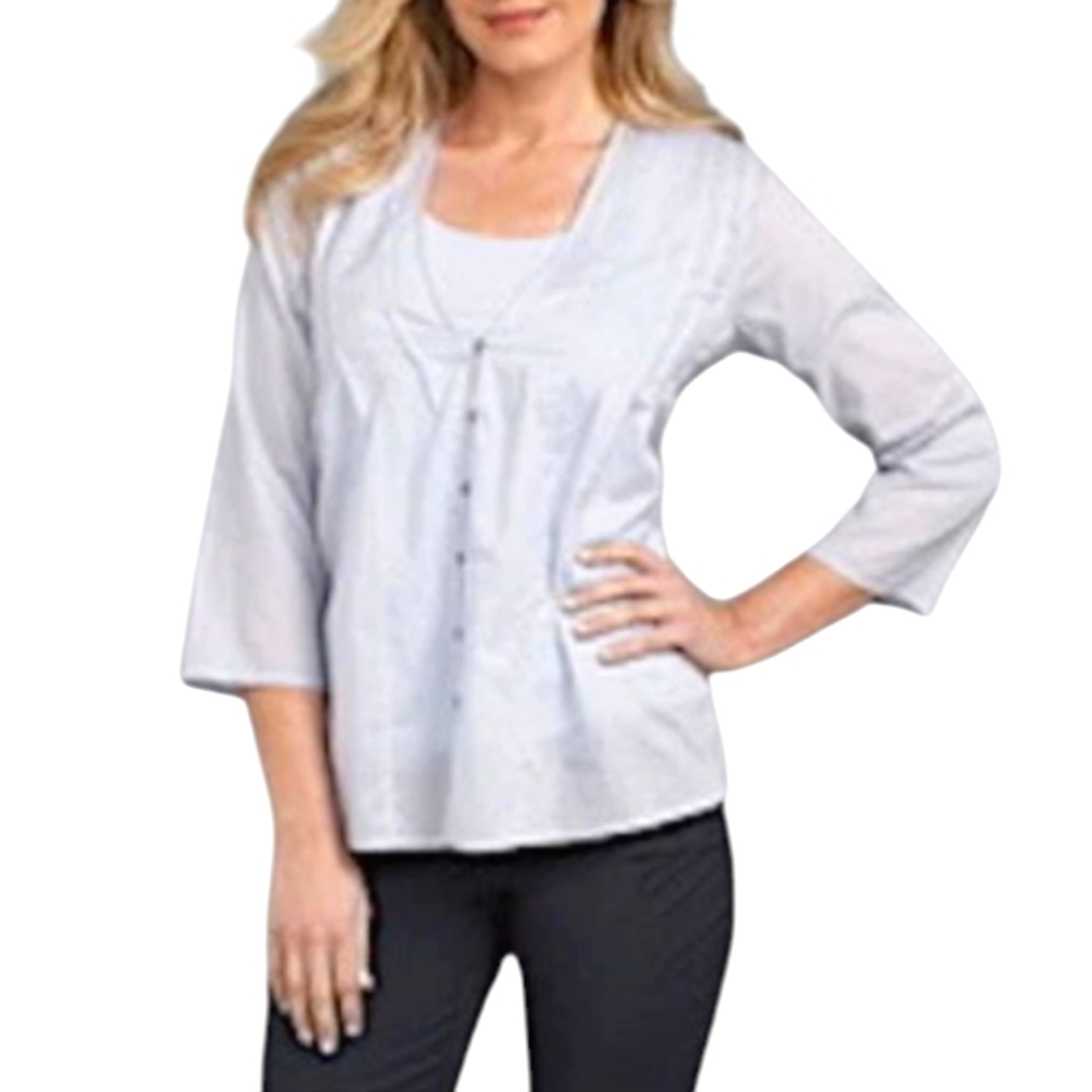 Eileen Fisher Easy Organic Cotton Sheer Voile Shirt